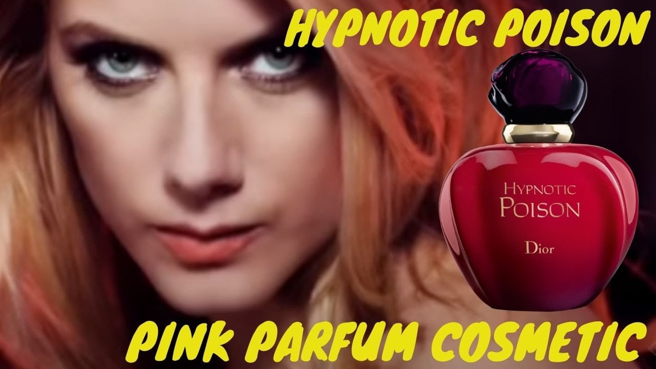Perfume Hypn&oacute;tic Poison  Dior with Melaine Laurent   pink parfum cosmetic.