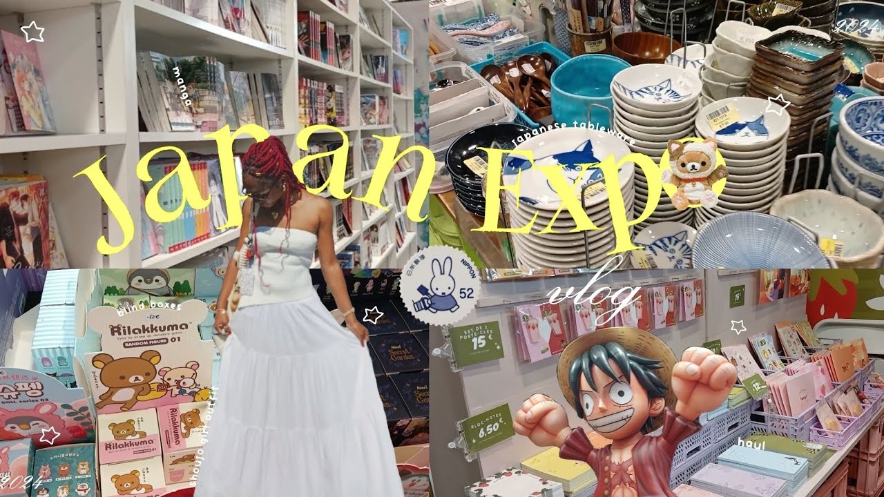 JAPAN EXPO VLOG 2024 🍡|| anime convention vlog, blind boxes, manga,  japanese snacks + haul  ೀ⋆｡