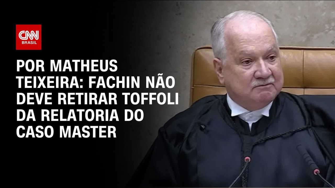 Fachin não deve retirar Dias Toffoli da relatoria do caso Master | BASTIDORES CNN