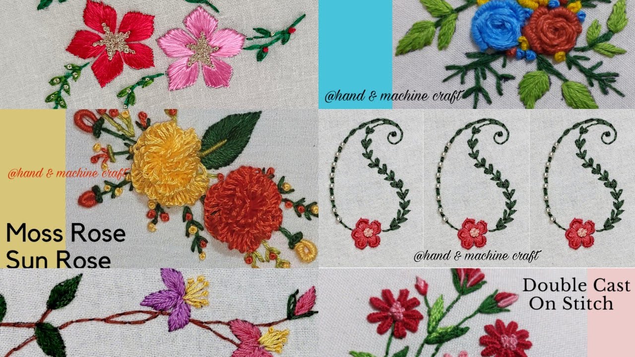 Amazing Flower🌸🌹 Embroidery Designs /Hand Embroidery Ideas💡
