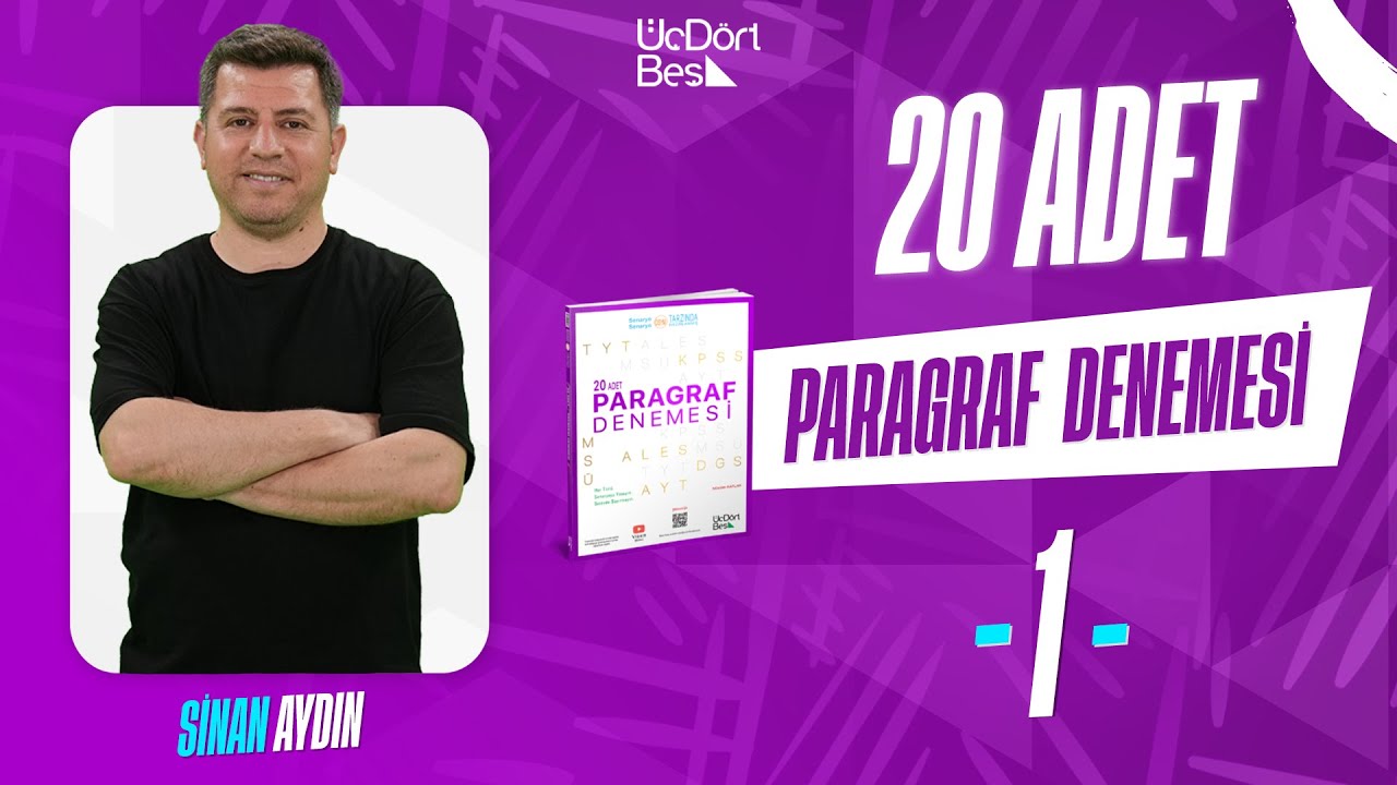 345 YAYINCILIK 20 ADET PARAGRAF DENEMESİ | 1 SİNAN AYDIN