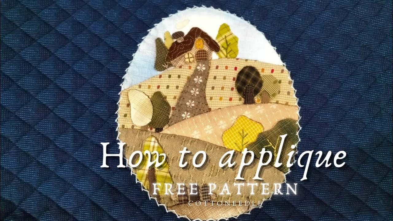 how to applique + free pattern