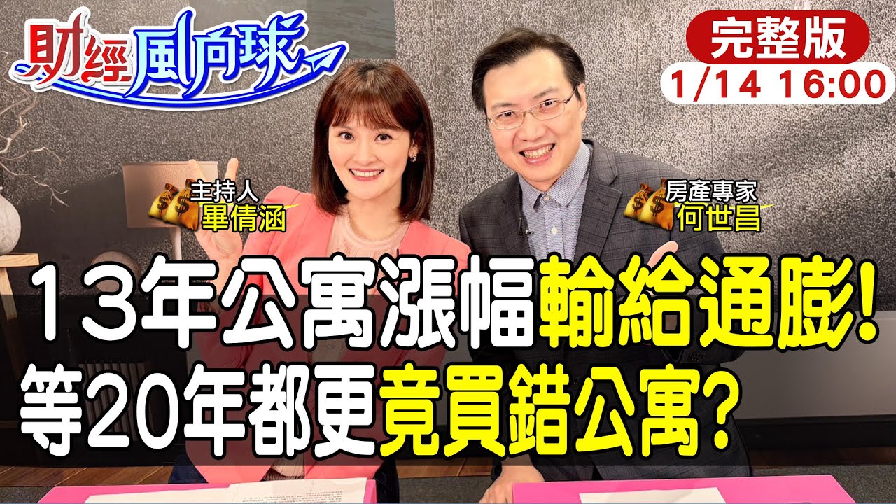 【#財經風向球】跌慘?13年公寓漲幅輸給通膨!年輕人等20年靠都更翻身?feat.何世昌20260114‪@中天電視CtiTv @中天財經頻道CtiFinance