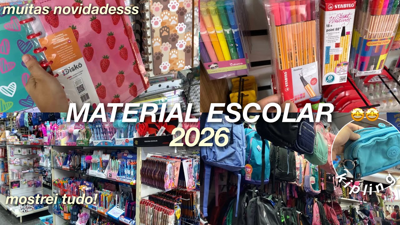 MATERIAL ESCOLAR 2026 📚 | mostrando muitas novidades! 