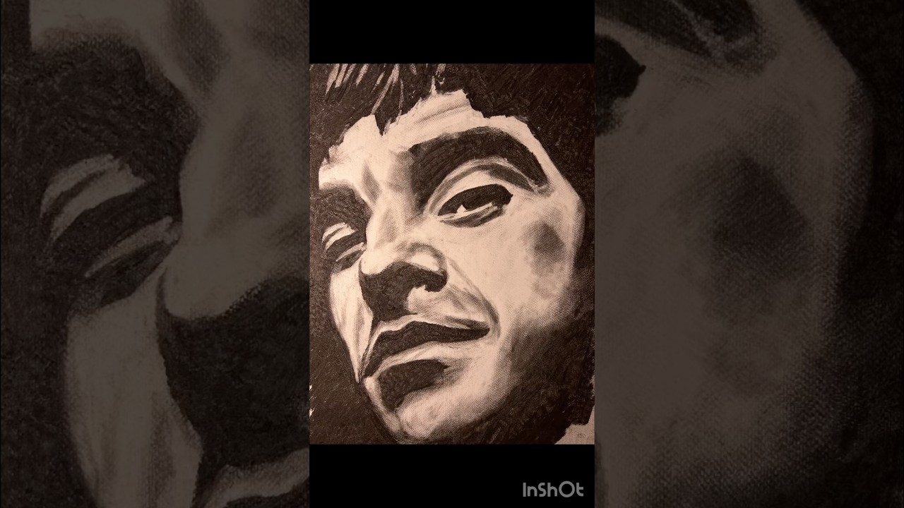 How To Draw A Charcoal Portrait -  Oasis - Noel Pt 2 #portrait #sketch #drawing #oasis #art