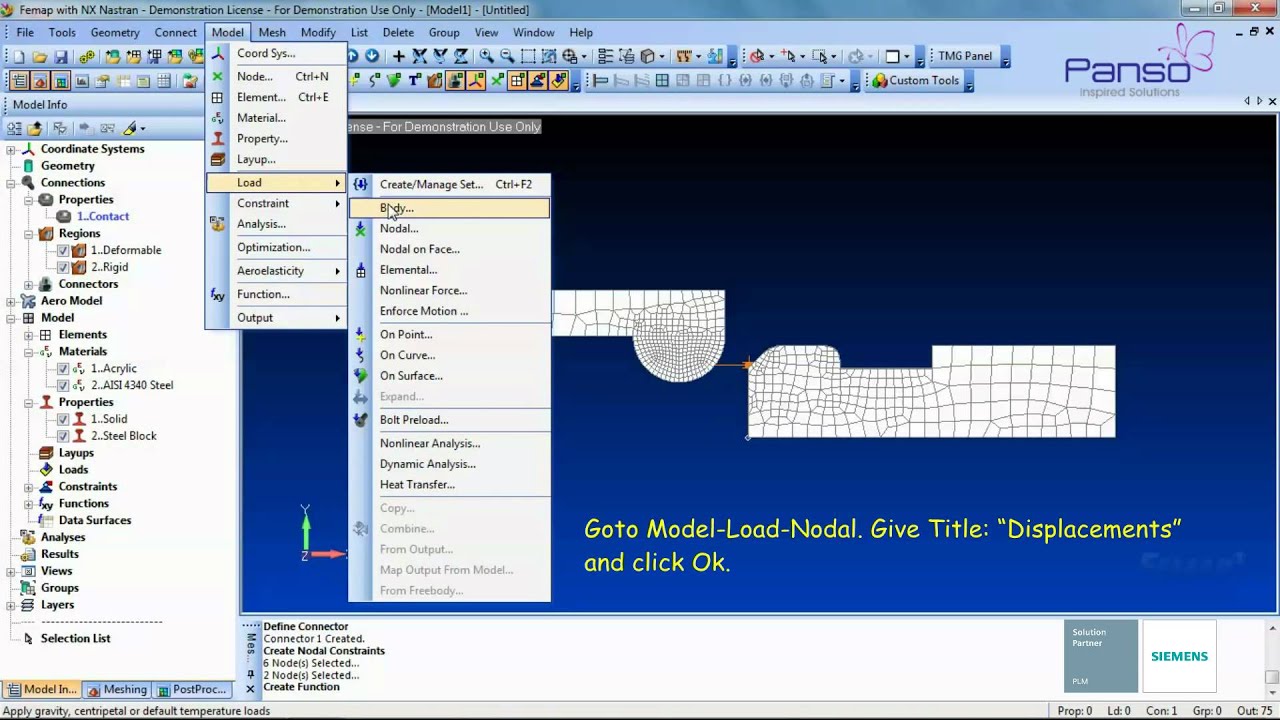 Advanced Nonlineal Analysis in Femap - Surface to Surface Contact