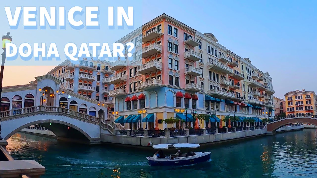 LITTLE VENICE IN QATAR |QANAT QUARTIER | THE PEARL QATAR | 4k| DAY WALK