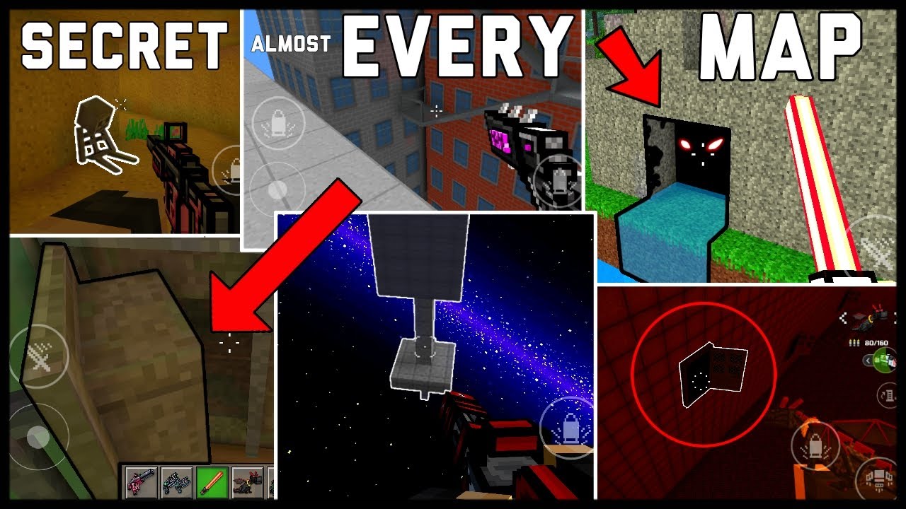 Secret Locations On (almost) Every Map - Pixel Gun 3D