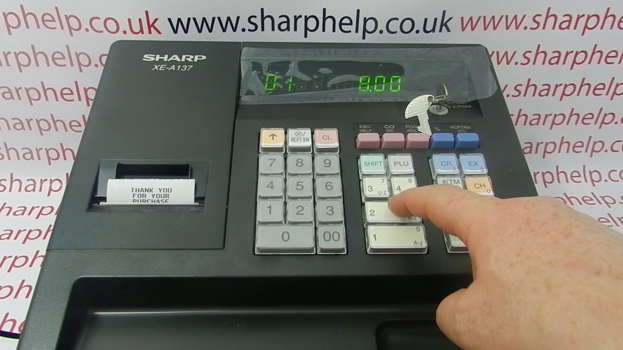 What Does F Mean On Sharp XE-A137 / XE-A147 Cash Register Display?