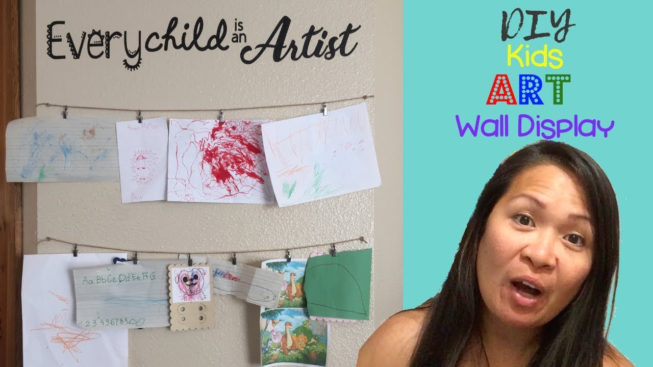 Kids Art Wall Display | DIY | Cricut | Wall Decor