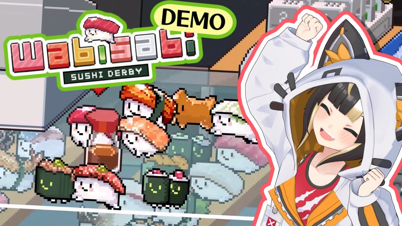 【寿司ダービー：DEMO版】寿司を握り、目指すは最速！！🍣💨【Vtuber実況：杜本ミネ】（Steam版/わびさび寿司ダービー/デモ版）
