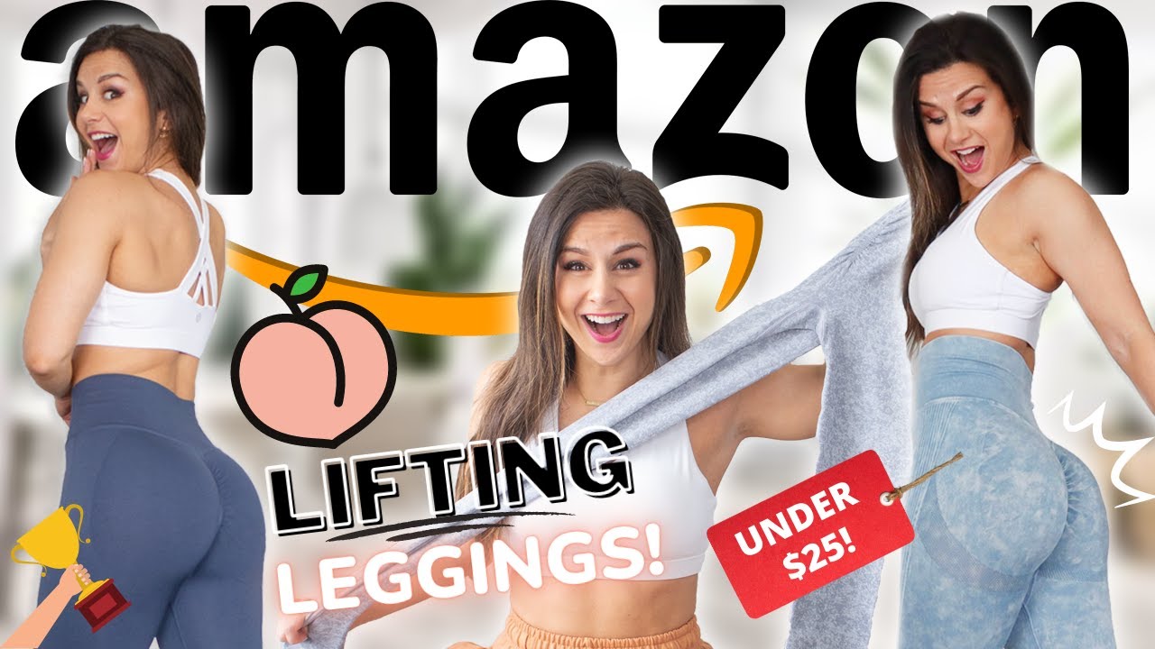TRYING AMAZON'S BEST SEAMLESS BUM LIFTING LEGGINGS UNDER $25! AMAZON HAUL 2021 RUNNING GIRL, AOXJOX