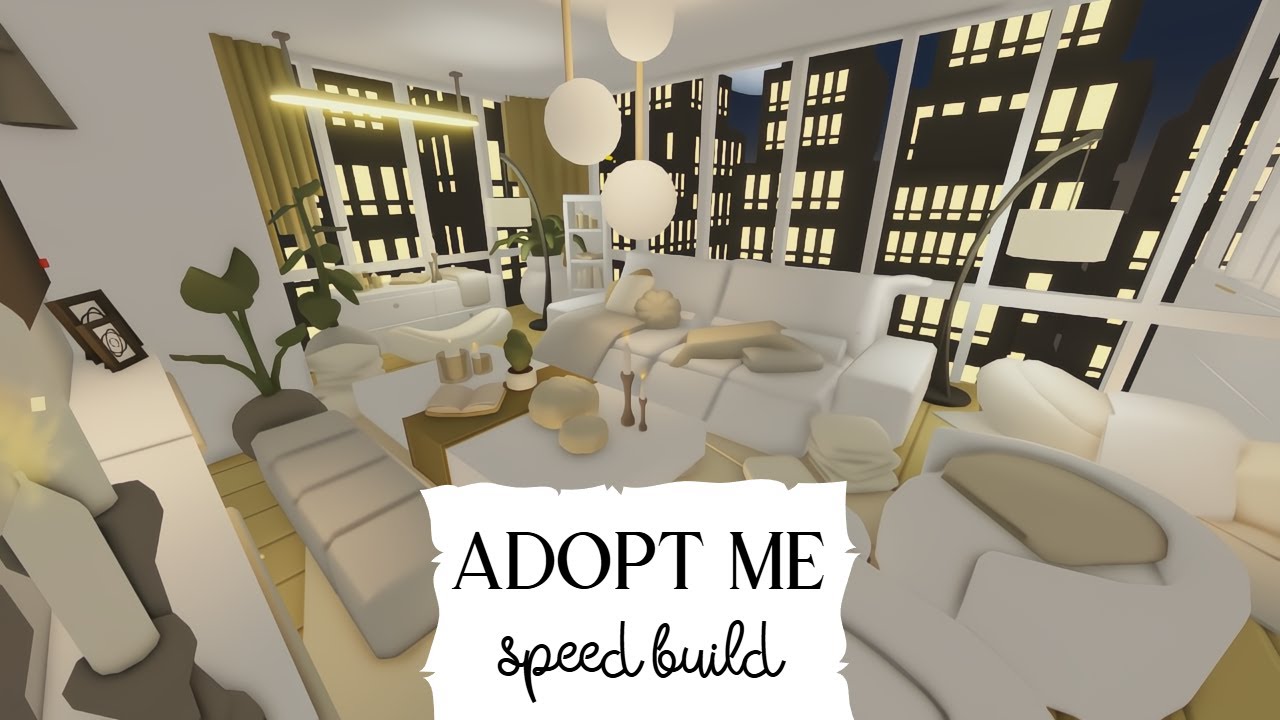 Modern Glow Apartment Speed Build 🌆✨ Roblox Adopt Me!