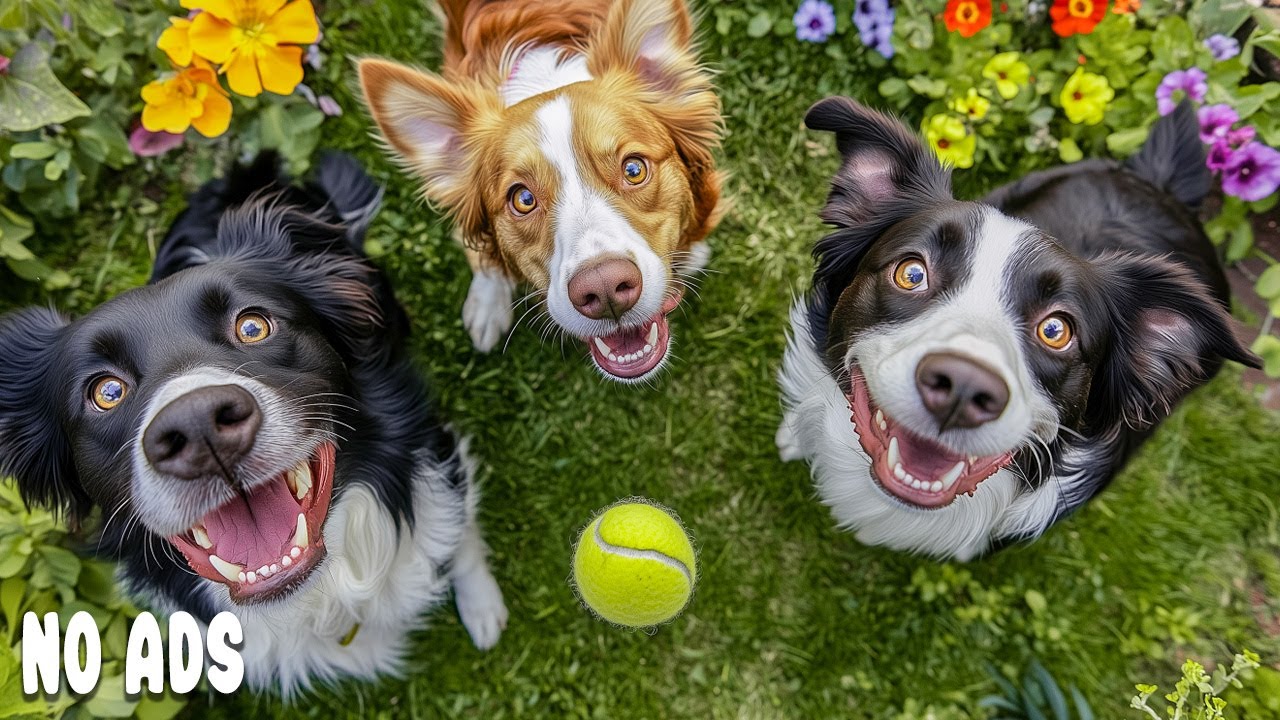 12 часов Dog TV для собак 🐶 Музыка для снятия тревоги 💖 Радостные игры собак