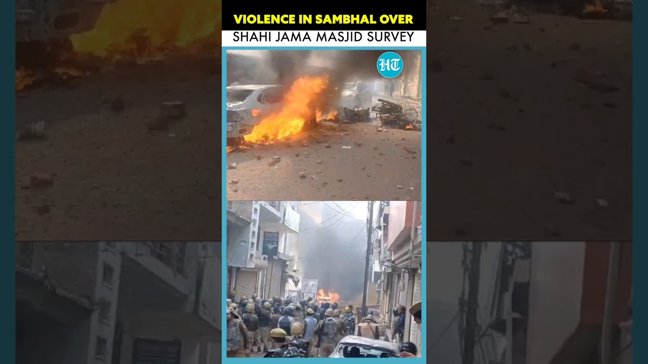 Violence Erupts In Sambhal: Stone Pelting, Vehicles  Set Ablaze During Shahi Jama Masjid Survey