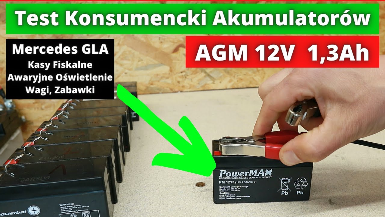 Akumulatory buforowe AGM 12V 1,2Ah. Waga, Kasa i Mercedes GLA. S4E73