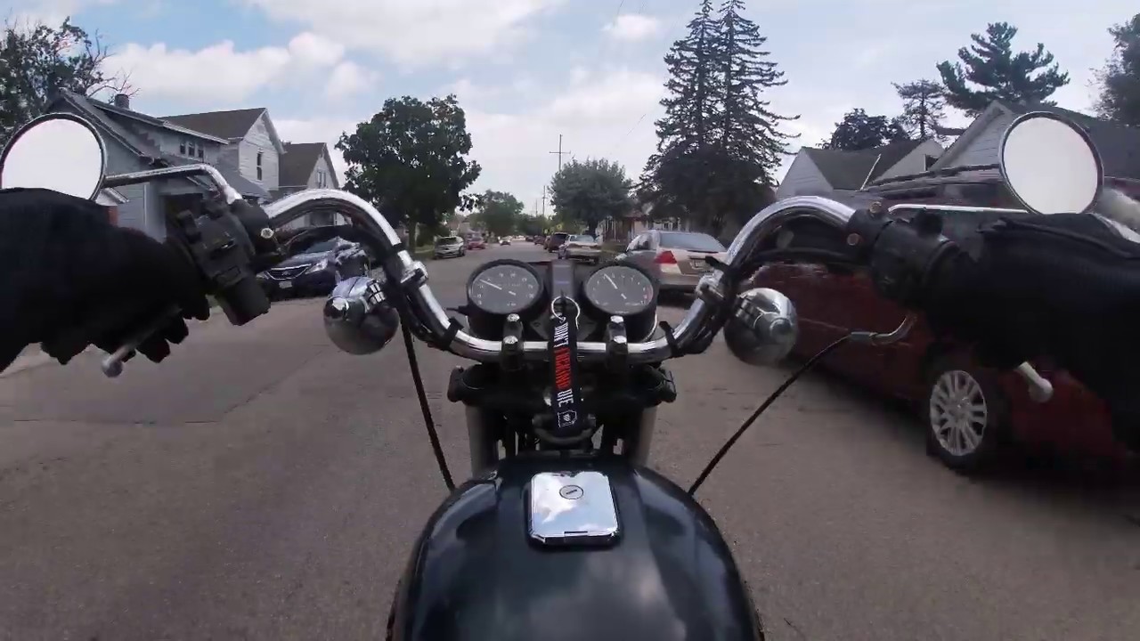 1982 Kawasaki KZ440 Riding Thru Town