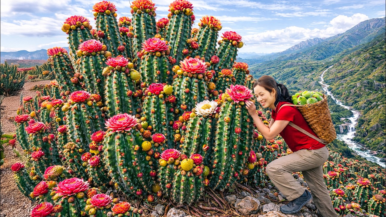Harvesting Strange Ancatada Cactus on Limestone Cliffs | What Can We Make From It?