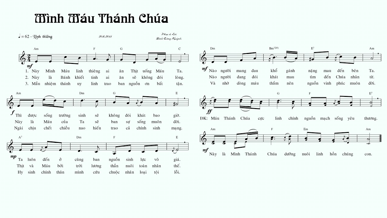 Mình Máu Thánh Chúa - Đinh Công Huỳnh (Hiệp Lễ, Mình Máu Chúa)