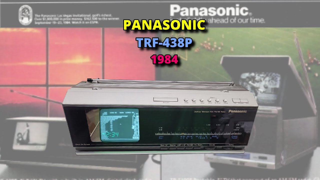 Игра в Atari на Panasonic TRF-438P 1984 года выпуска | Винтажный телевизор/радио с плавающими часами