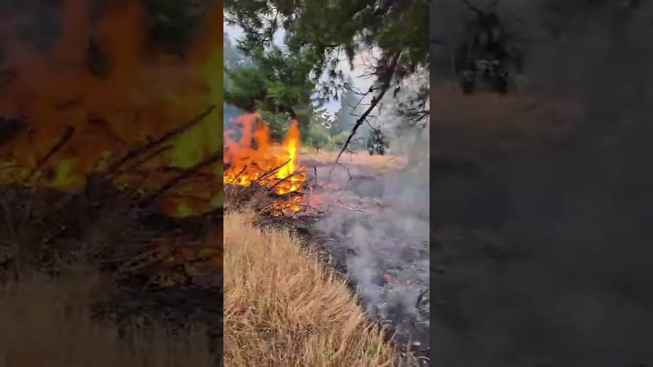 Registran momento en que rayo inició incendio