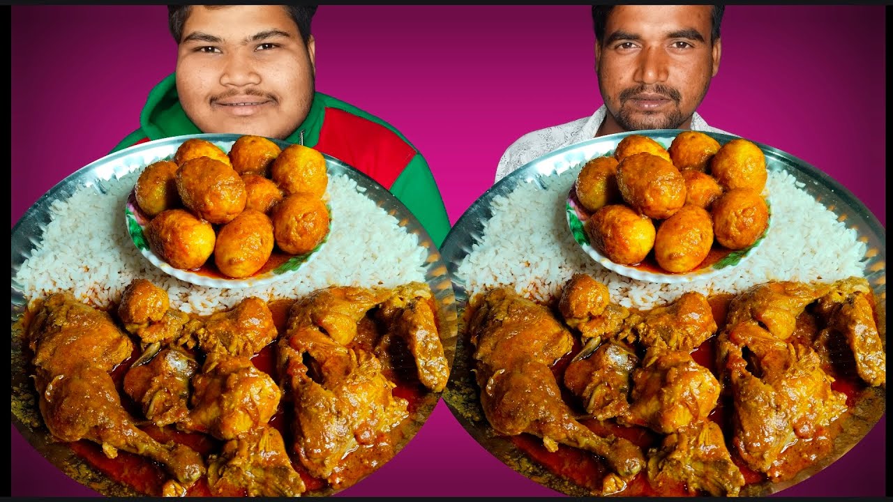 Spicy Egg Chicken Curry With Rice | Eating Challenge / Competition | AHFOODCHALLENGE |#foryou