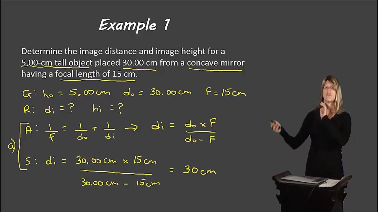 Combination of the mirror equation and magnification equation