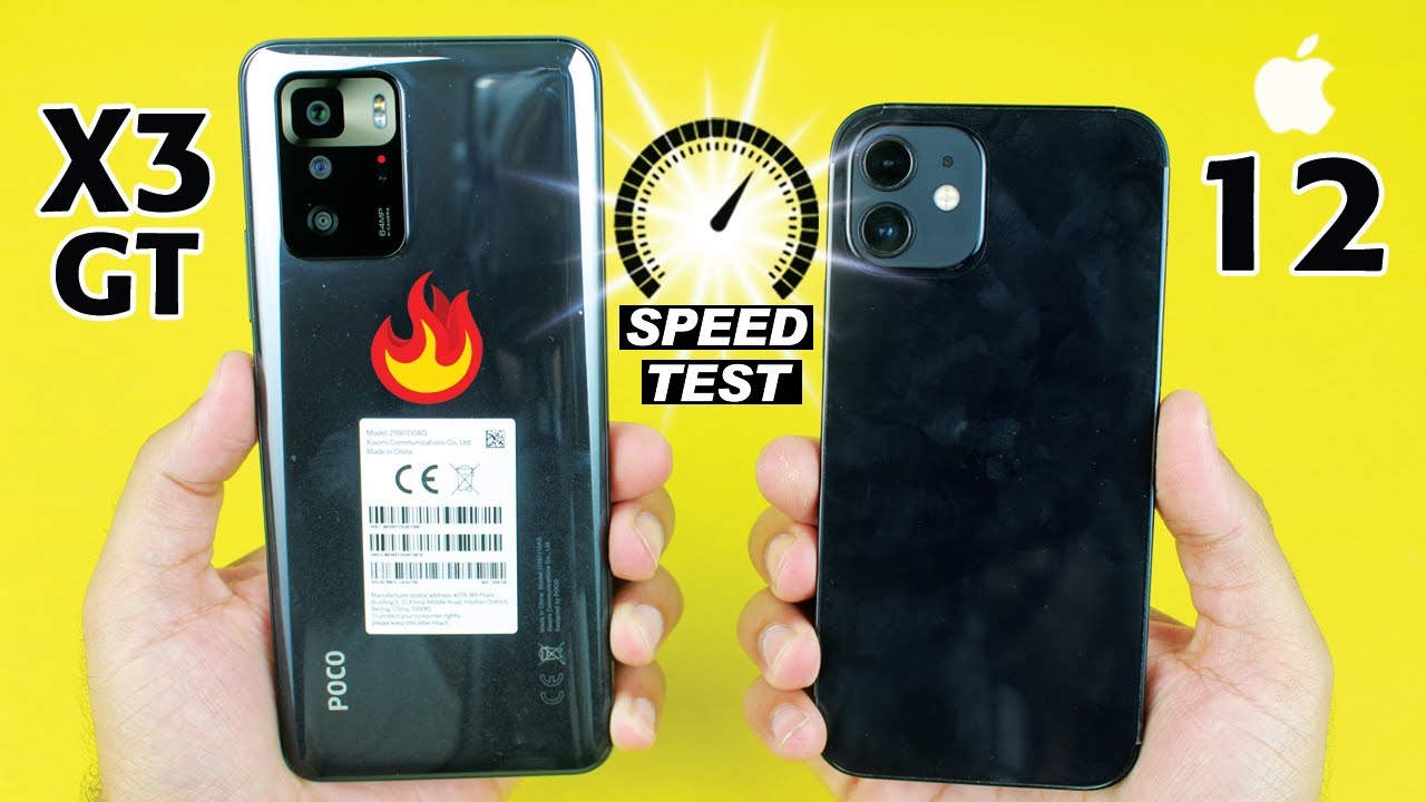 Poco X3 GT vs iPhone 12 SPEED TEST! Dimensity 1100 vs A14 Bionic😱