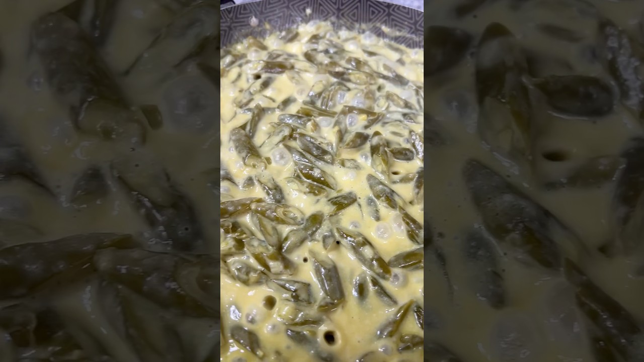 Ricas habichuelas en crema de leche