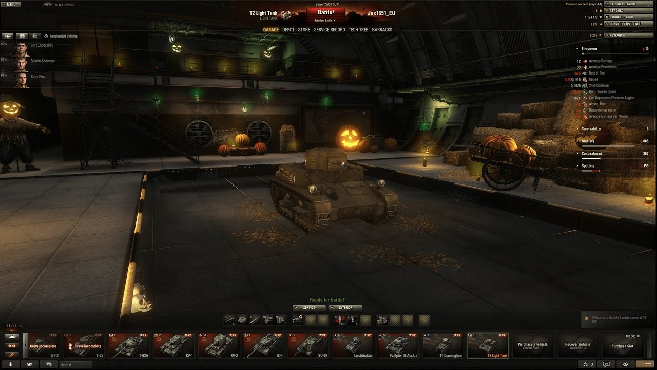 «WoT Classic» New Halloween Hangar | KV-2 Gameplay | Artic Region