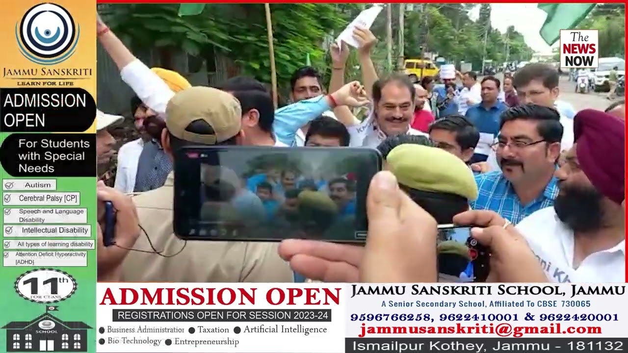 Protest held by JKPDP regarding target killing in Kashmir