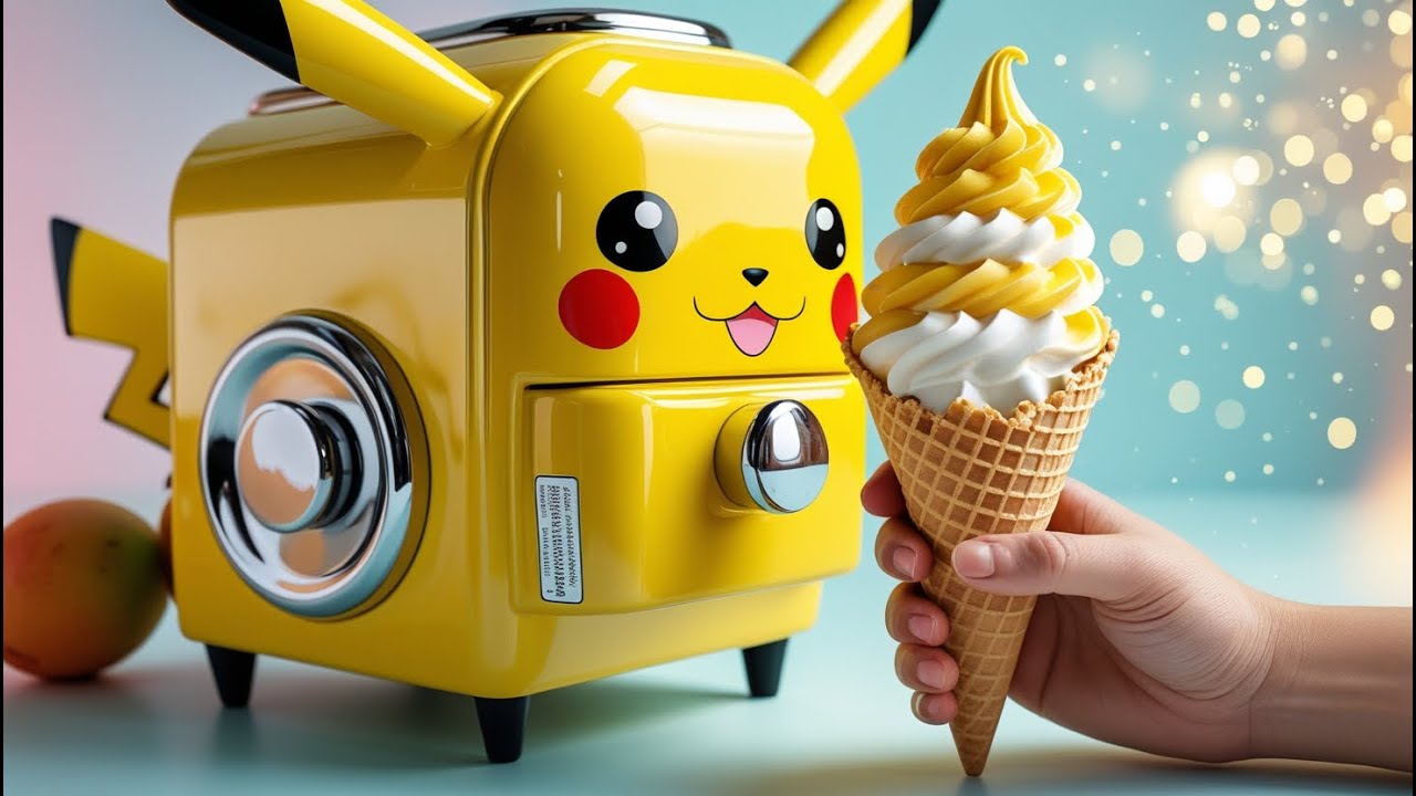 Which Ice Cream Do You Choose? 🍦| Pikachu, Doraemon, Minions Ice Cream Machines | ASMR