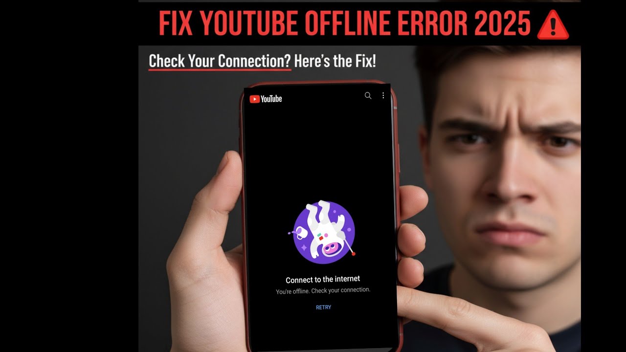 Как исправить проблему с подключением к интернету на YouTube в 2025 году | Вы не в сети. Проверьт...