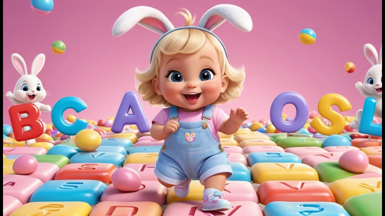 Little Bunny’s Candy Hop ABC | Fun Alphabet Learning Song for Kids | Sweet Nursery Rhyme