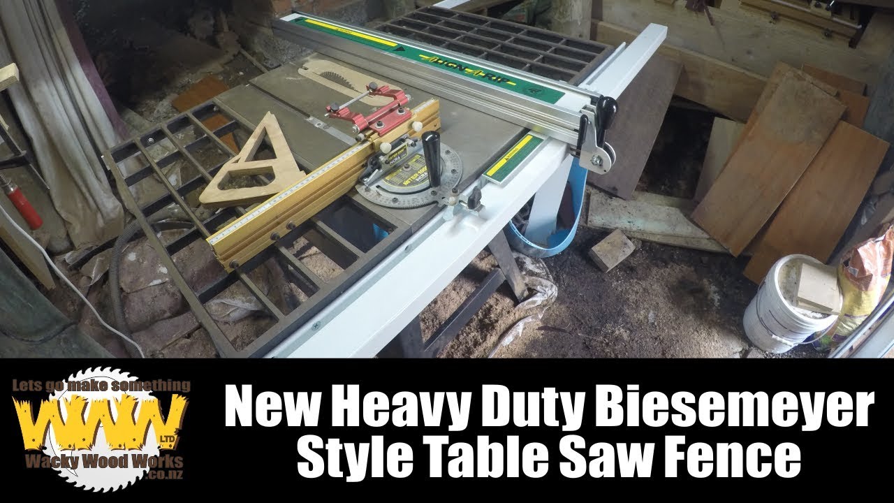 Installing my new Biesemeyer style table saw fence - Off the Cuff - Wacky Wood Works.