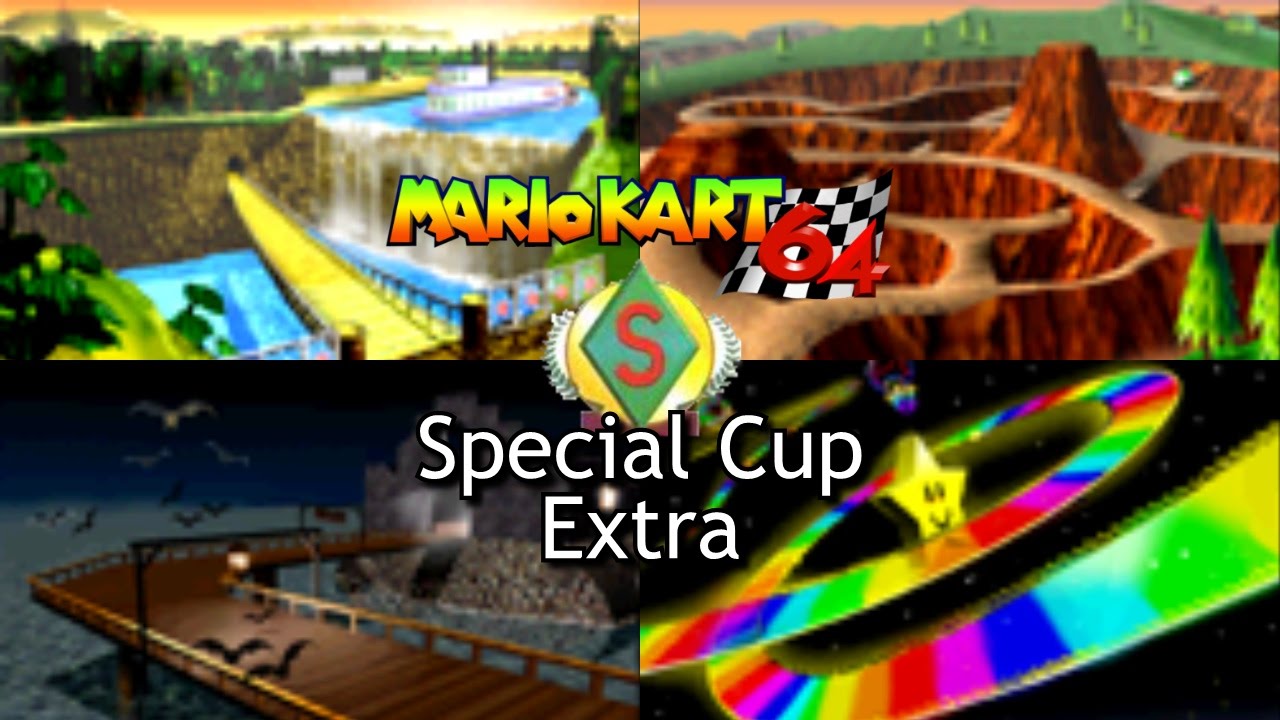 Mario Kart 64 - Special Cup Extra / Mirror Mode (2 players, 1080p widescreen)