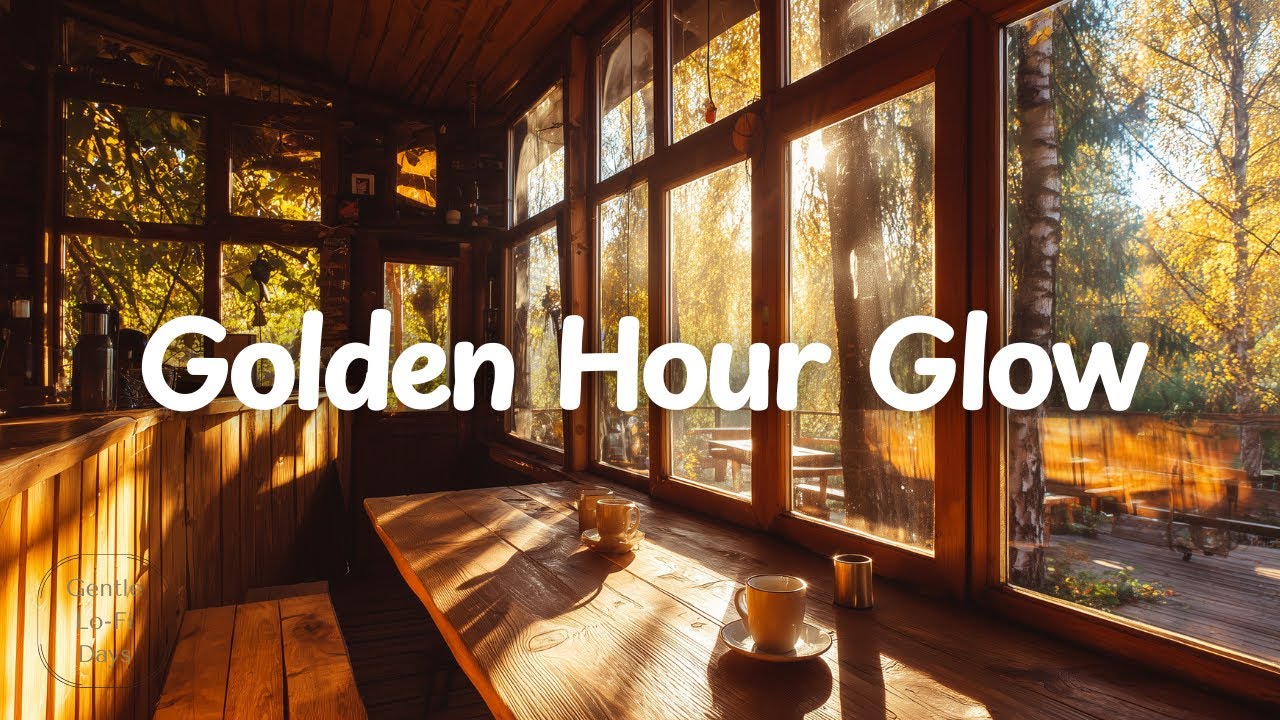 Golden Hour Glow ☕️✨[chill acoustic, lofi mix] calm music for study, work, relax｜playlist BGM
