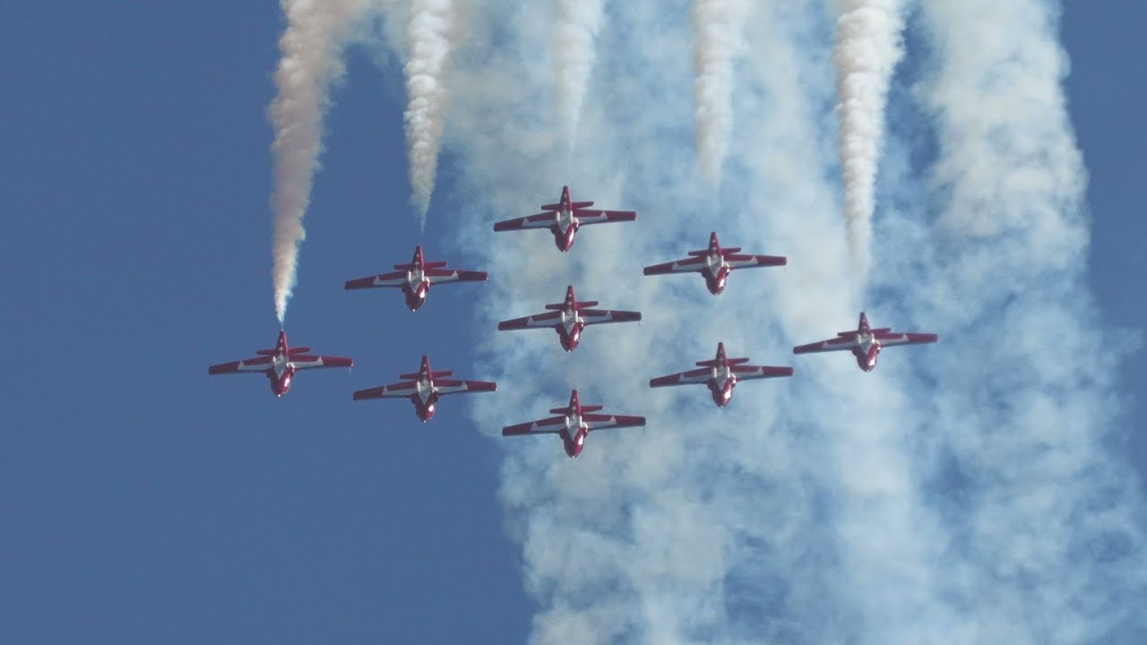 Canadian Forces Snowbirds. CT-114. Pacific Airshow Huntington Beach. Friday 2025. 4K 60fps.