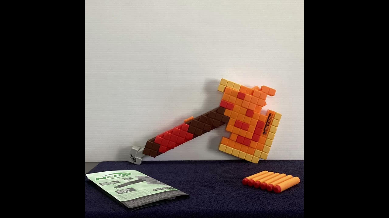 NERF Minecraft Firebrand Axe - Joins Our Nerf Collection!  #shorts #nerf  #blasters  #minecraft