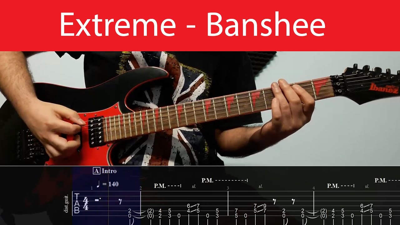 Extreme - Banshee Rhythm Guitar Cover With Tabs(Eb Standard)