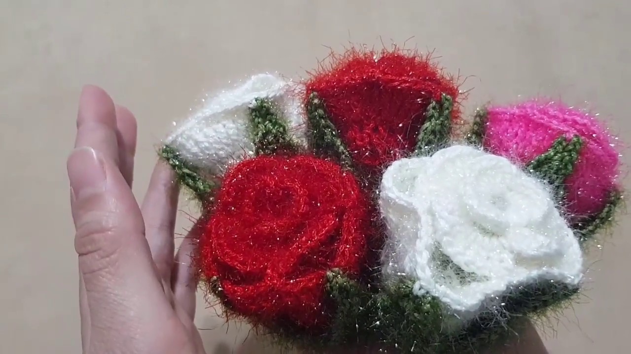 Gonca Gül Yapımı Flower crochet /rose crochet
