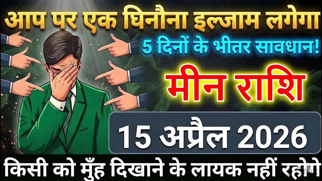 मीन राशि वालों ⚠️15 अप्रैल 2026 को लगेगा घिनौना इल्जाम! मुंह छुपाने लायक नहीं रहोगे 😱@meenbharti