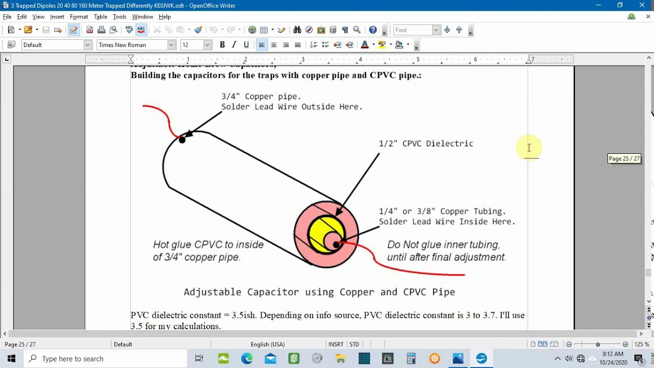 20, 40, 75/80, & 160 Meter Trapped Dipole #2