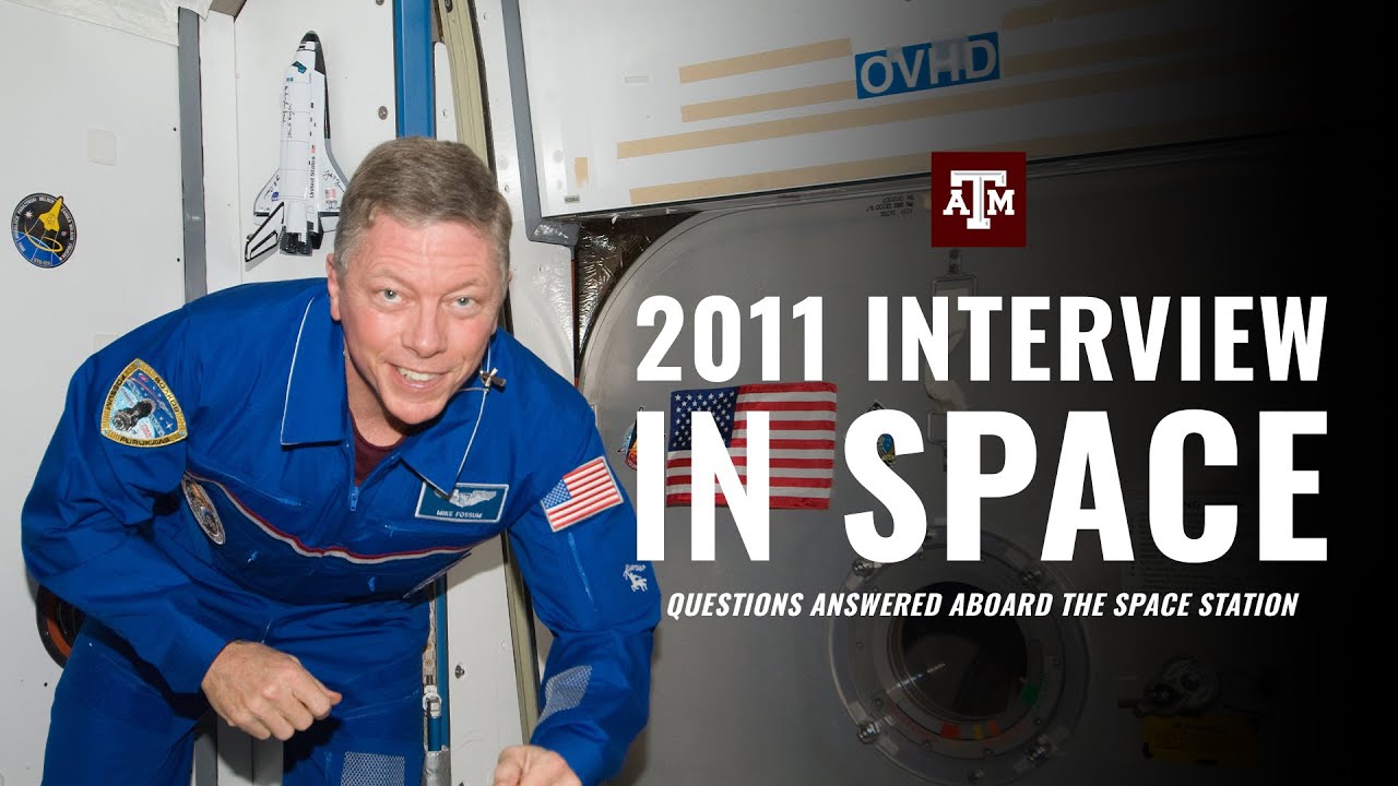 Astronaut Mike Fossum Visits With Students From The Space Station