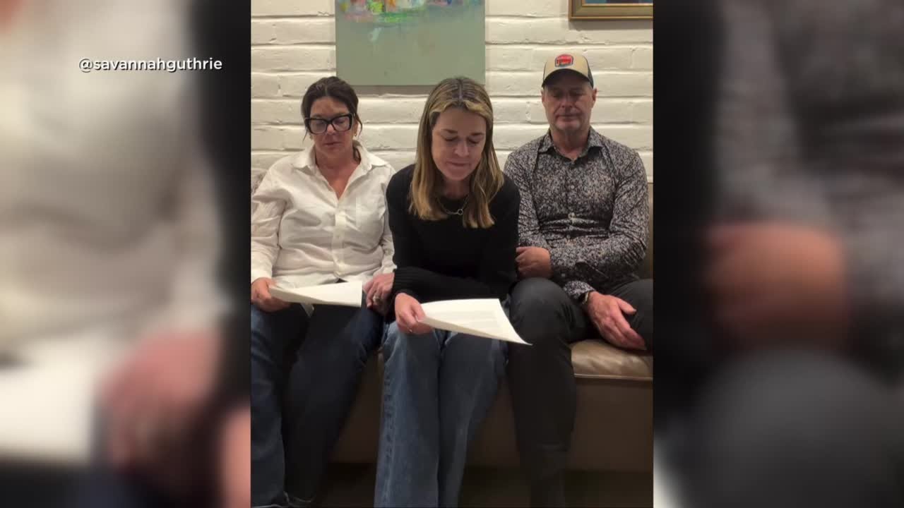 Savannah Guthrie posts video with message to mother's kidnapper