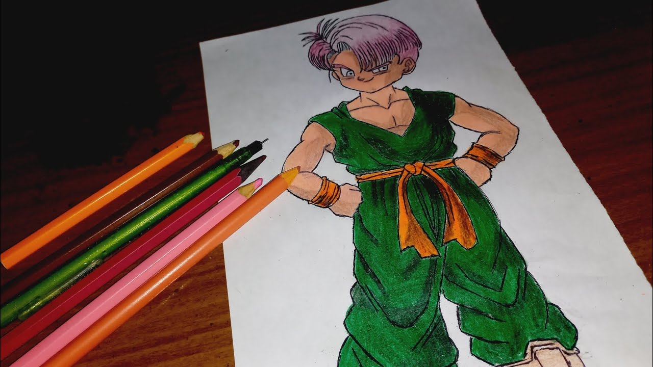 Como desenhar trunks/ Dragon ball z passo a passo💥💥💥💥