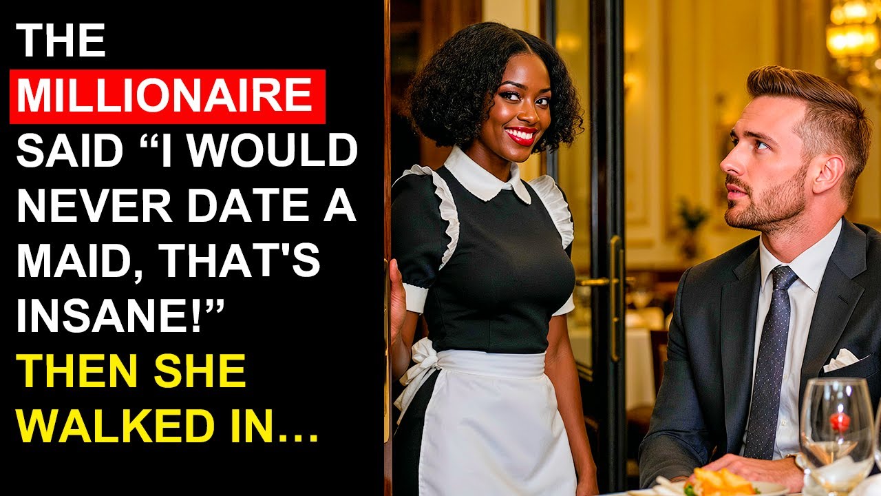 The Millionaire Said “I Would Never Date a Maid, That's Insane!”—Then She Walked In…