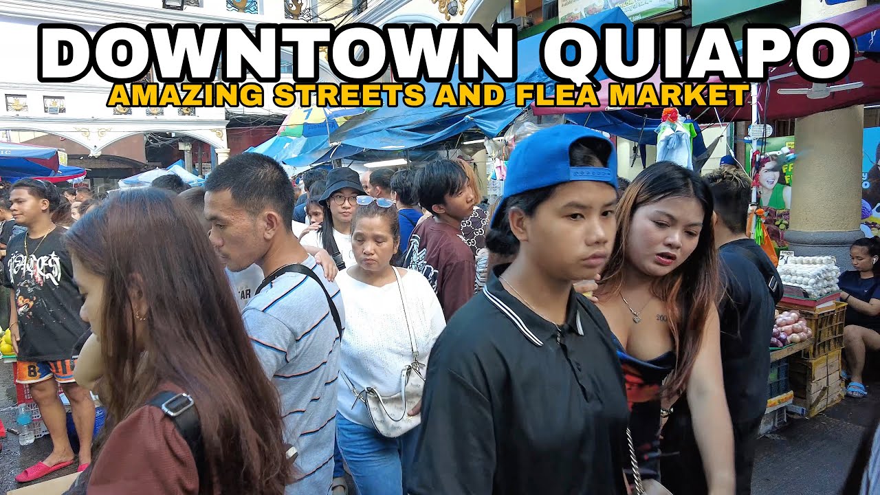 UNFILTERED QUIAPO MANILA STREET MARKET | REAL LIFE SCENE VENDORS IN MASSIVE CROWDS [4K]
