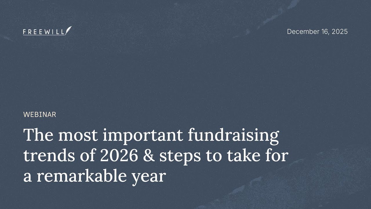 Webinar: The most important fundraising trends of 2026 and the steps to take for a remarkable year