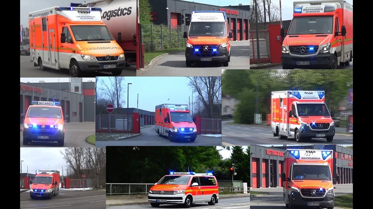 [XXL Zusammenschnitt] Einsatzfahrten vom Rettungsdienst aus Neumünster
